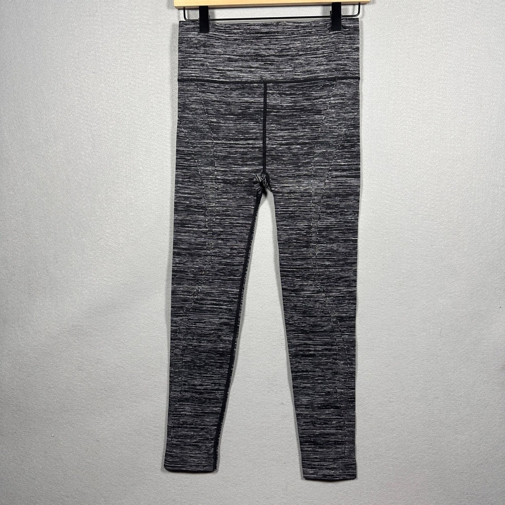 Tirrinia Womens Space Dye High Waisted Leggings Charcoal Grey S/M Athleisure
